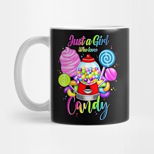 Just A Girl Who Loves Candy Rainbow Sweets Tester Mug